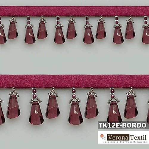 Tasiemka z koralikami TK 12E BORDO