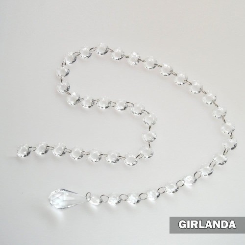 Girlanda 100 cm kryształowa zawieszka