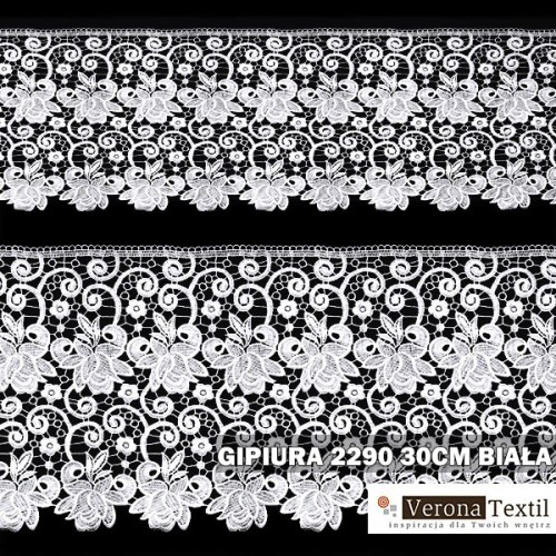 Gipiura motek numer 2290 30 cm biała