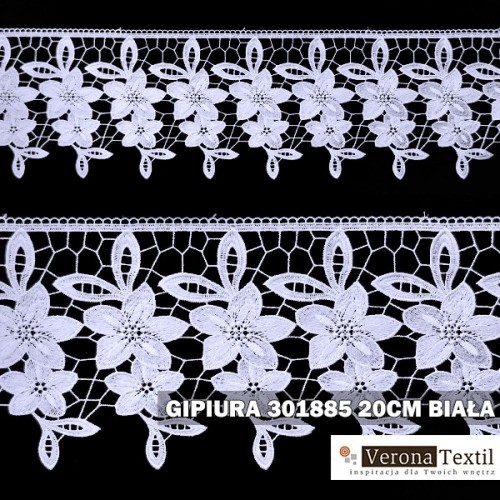 Gipiura motek 301885 20 cm biała