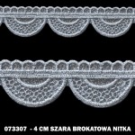 Gipiura 073307 4 cm szara brokatowa nitka W