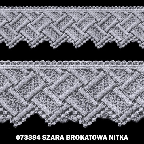 Gipiura 073384 10,5 cm szara brokatowa nitka