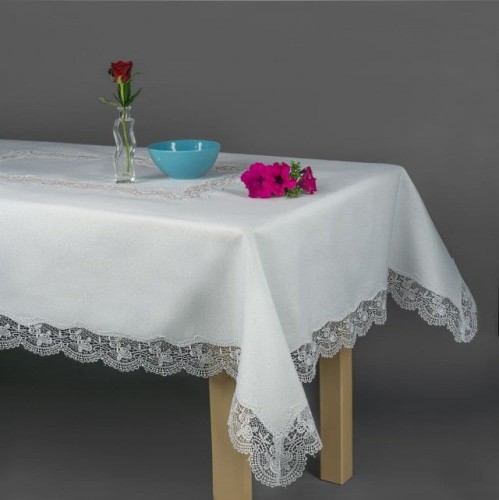 Bieżnik 020 85x85 biały z gipiurą