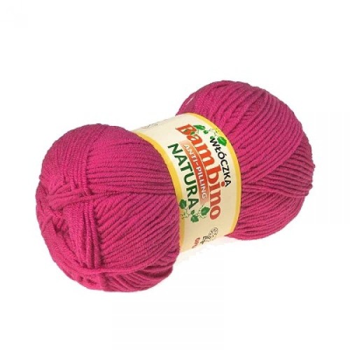 Włóczka BAMBINO  malinowa 2009