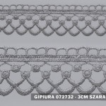 Gipiura motek 72732 3 cm szara
