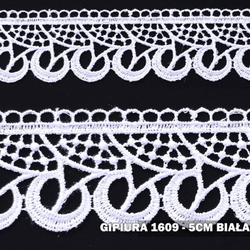 Gipiura motek 1609 5 cm biała