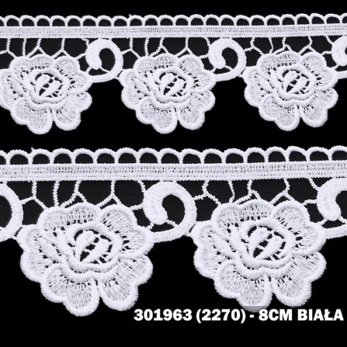 Gipiura motek 2270 8 cm biała
