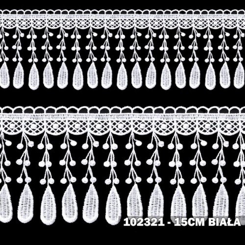 Gipiura motek 102321 15 cm biała