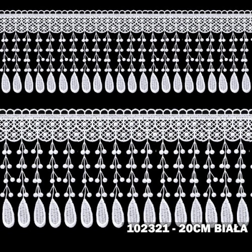 Gipiura motek 102321 20 cm biała