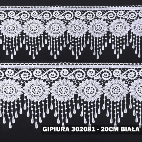 Gipiura motek 302081 20 cm biała