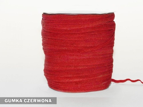 Gumka płaska 2 metry czerwona szer. 4 mm