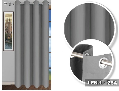 Zasłona LEN 1 160x145 jasny szary na przelotkach