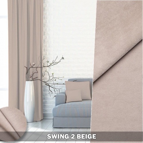 Gotowe zasłony na taśmie 140x230 SWING BEIGE