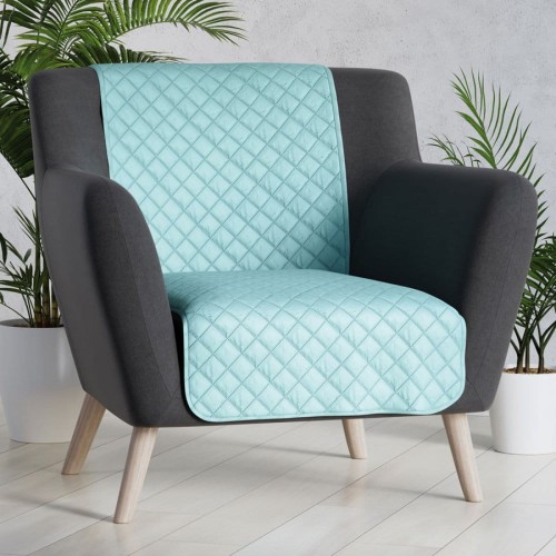 Narzuta na fotel EDEN 70x160 pikowana miętowa