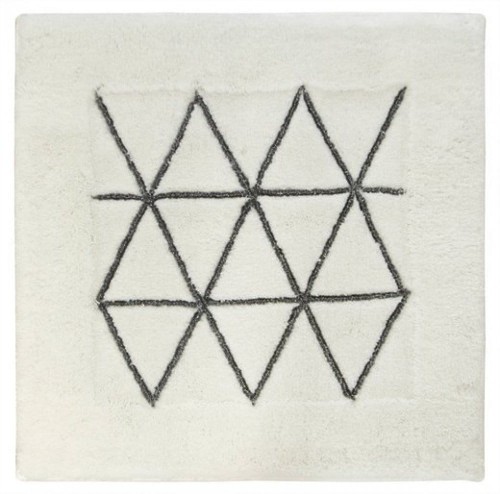 Dywanik AGADIR 60x60 biało srebrny