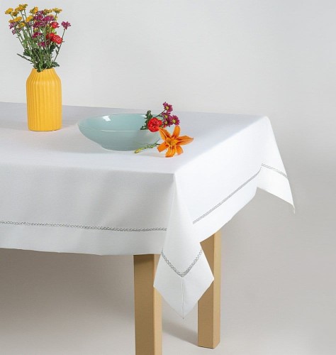 Bieżnik 60x120 SILVER biały 391