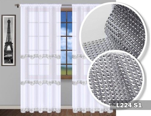 Firana 250x140 L224 srebrna1