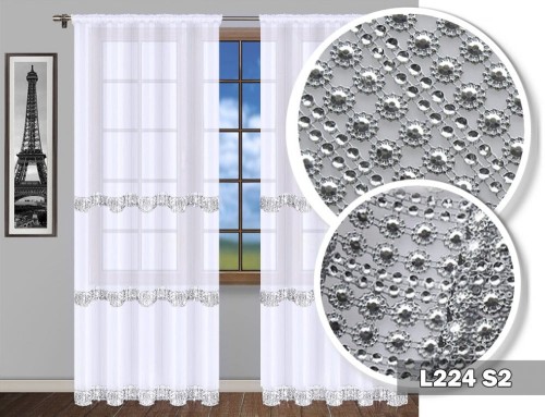 Firana 230x140 L224 srebrna2