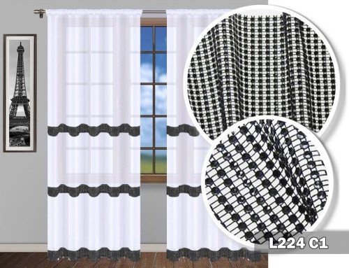 Firana 230x140 L224 czarna1