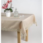 Obrus  złoty z gipiurą symbol 020