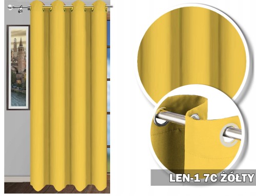 Zasłona LEN 1 - 7C Żółty.jpg