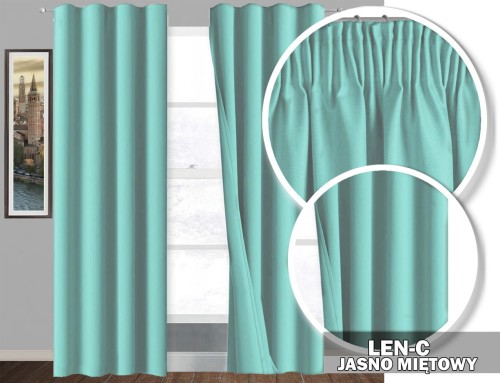 Zasłona LEN C Jasno Miętowa.jpg