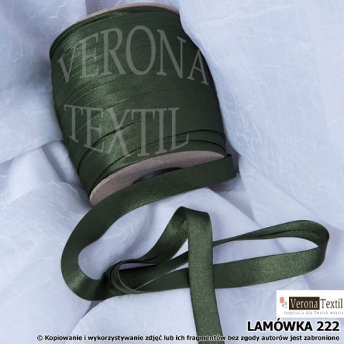 Lamówka atłasowa 222 ciemna zielona