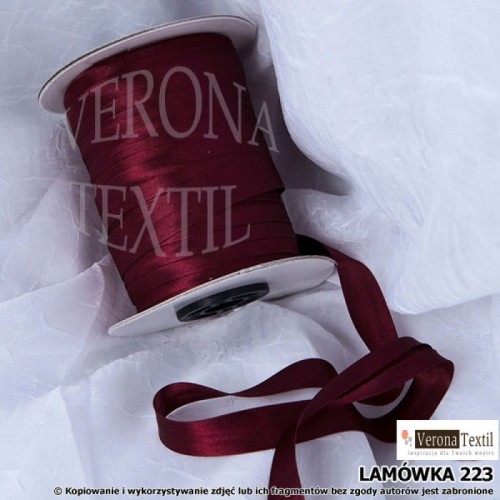 Lamówka atłasowa 223 bordowa