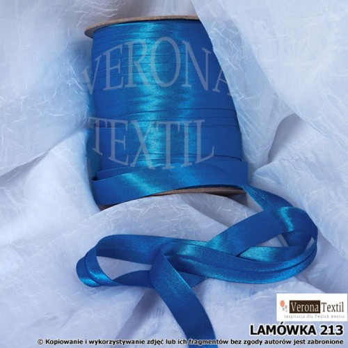 Lamowka atlasowa 213 niebieska