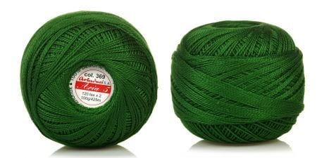 Kordonek Aria 5 100g  zieleń 369