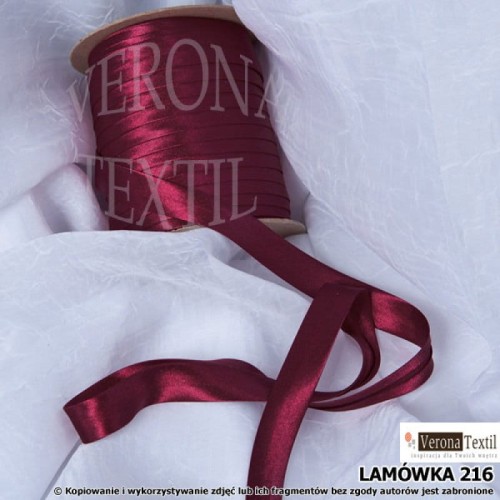 Lamówka atłasowa 216 ciemna malina