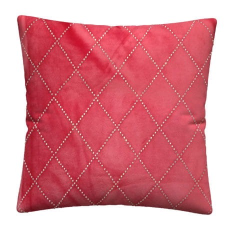 POSZEWKA VELVET CZERWONE ROMBY 42X42
