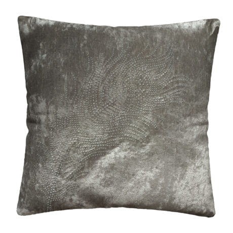 POSZEWKA PIÓRKO BEŻWO-SZARA VELUR 42X42