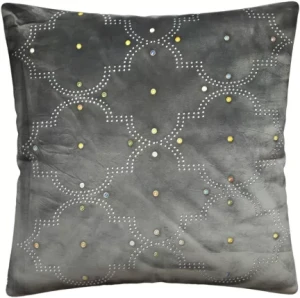 POSZEWKA PEARL GREY VELUR 42X42