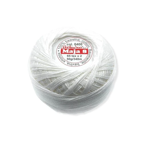 Kordonek Maja Ariadna 8 biały 400