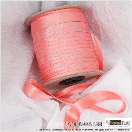 Lamówka atłasowa 138 jasna malina