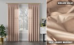 Gotowa zasłona velvi na taśmie 140x250 003 jasny beż