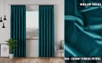 Gotowa zasłona velvi na taśmie 140x250 ciemny turkus petrol