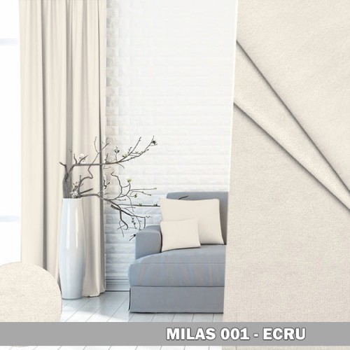 Gotowa zasłona na taśmie 140x250 Milas 001 ecru