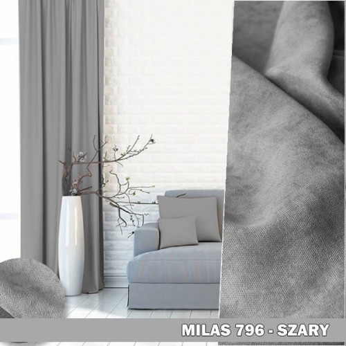 Gotowa zasłona na taśmie 140x240 Milas 796 szary