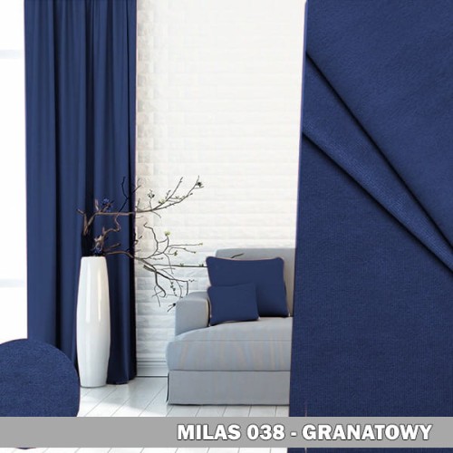 Gotowa zasłona na taśmie 140x250 Milas 038 granat