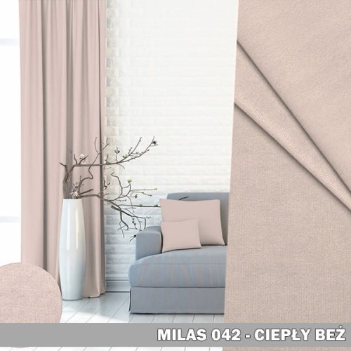 Gotowa zasłona na taśmie 140x250 Milas 042 ciepły beż