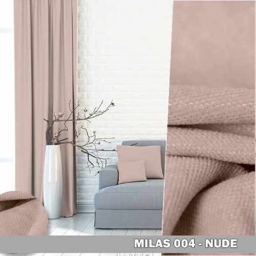 Gotowa zasłona na taśmie 140x250 Milas 004 nude