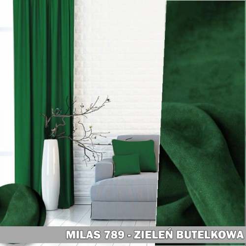 Gotowazasłona MILAS 789 na taśmie 140x230 butelkowa zieleń