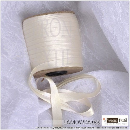 Lamówka atłasowa 35 ecru