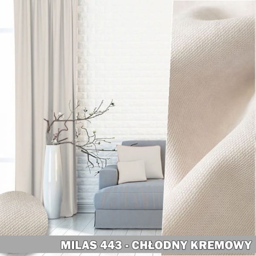 Gotowa zasłona na taśmie 140x250 Milas 443 chłodny kremowy