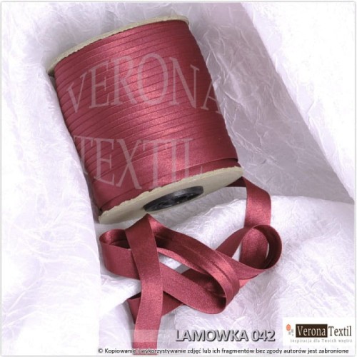 Lamówka atłasowa 42 brudna malina