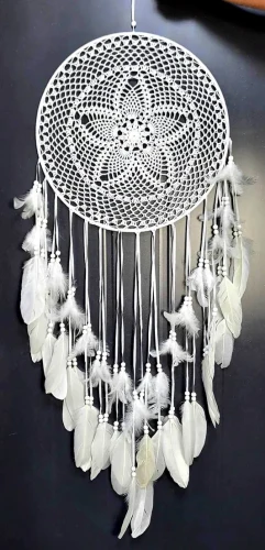 Łapacz Snów Biały Kwiatek Boho