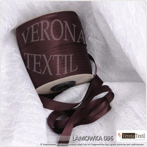 Lamowka atlasowa 96 ciemna brazowa