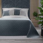 VELVI Narzuta dekoracyjna 220x240   niebieski 063